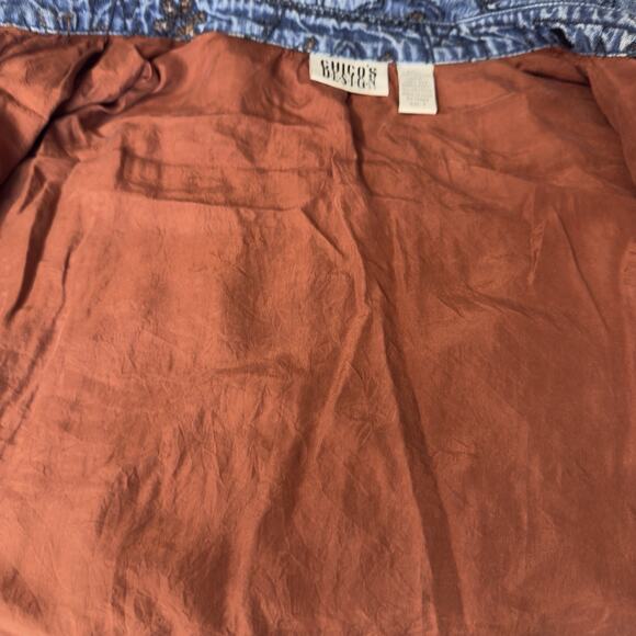 Chico’s Design Embellished Denim Jacket Size 3 Women Beaded Embroidered - Picture 9 of 14